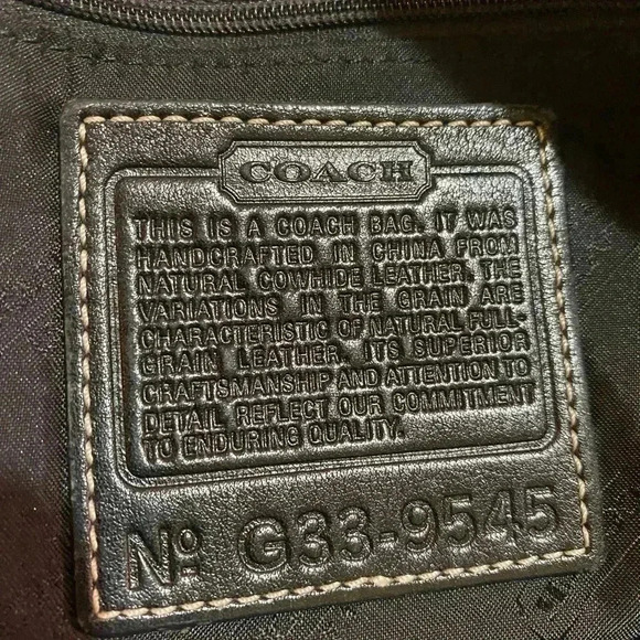 Coach vintage black leather satchel handbag - Picture 7 of 7